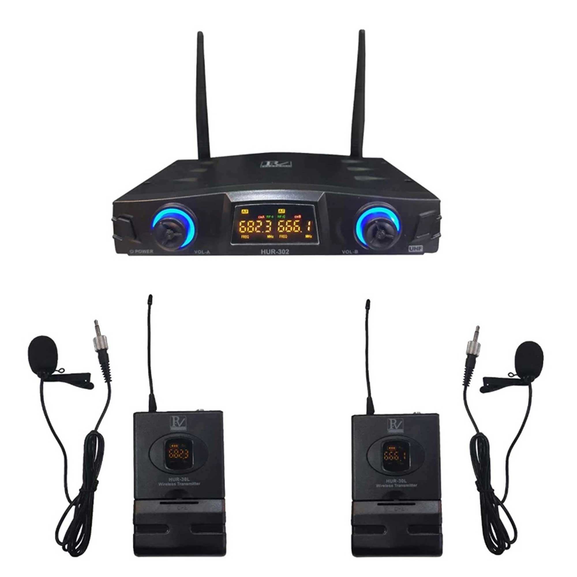 میکروفون یقه ای بی سیم پی وی سیستم مدل HUR-302L
